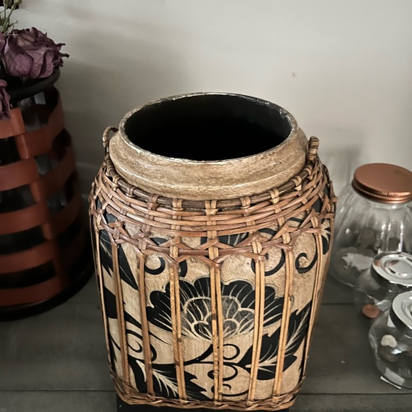 Other - Handcrafted Vintage Rice Basket